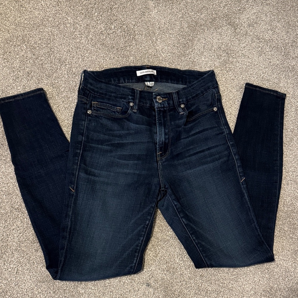 Good American Good Legs Dark Wash Skinny Jeans